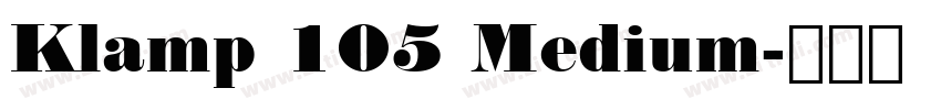 Klamp 105 Medium字体转换